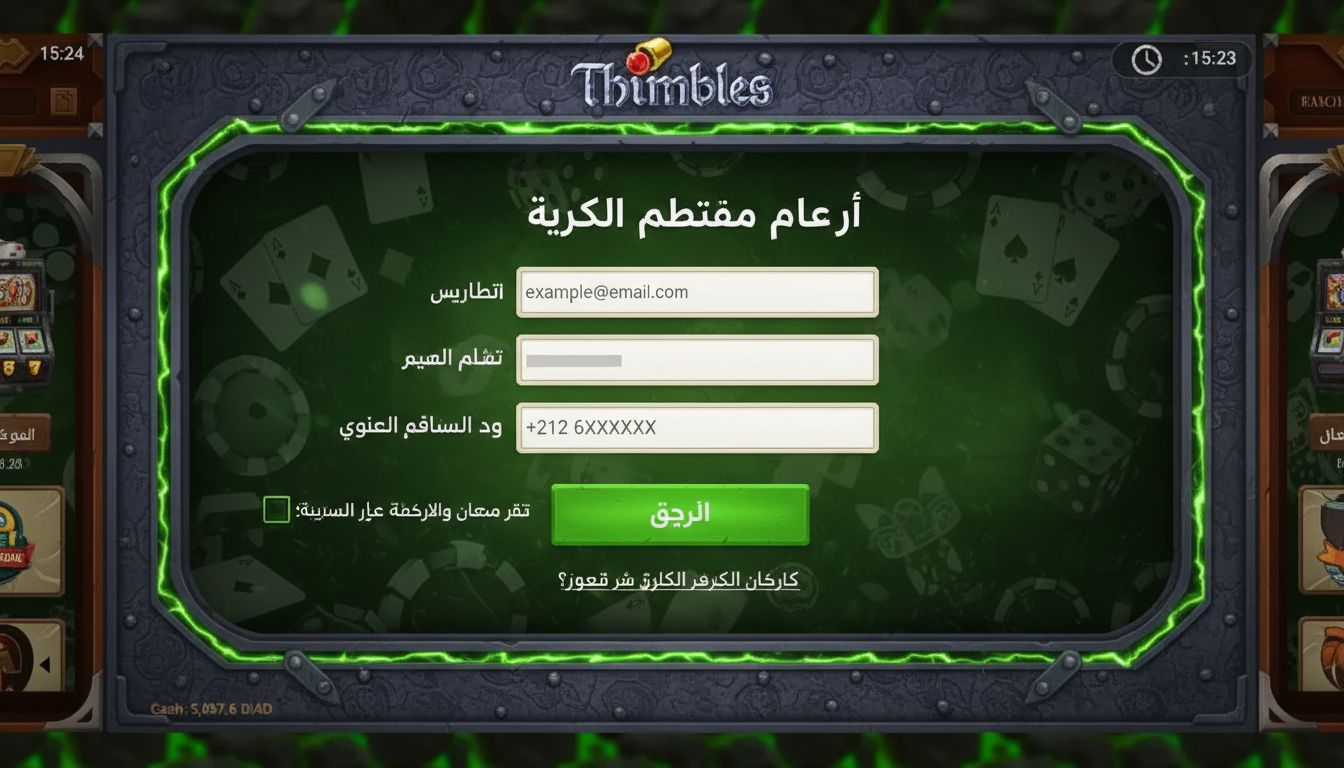 واجهة تسجيل عربية يعرض نموذج تسجيل مع حقول البريد الإلكتروني والكلمة السرية ورقم الهاتف